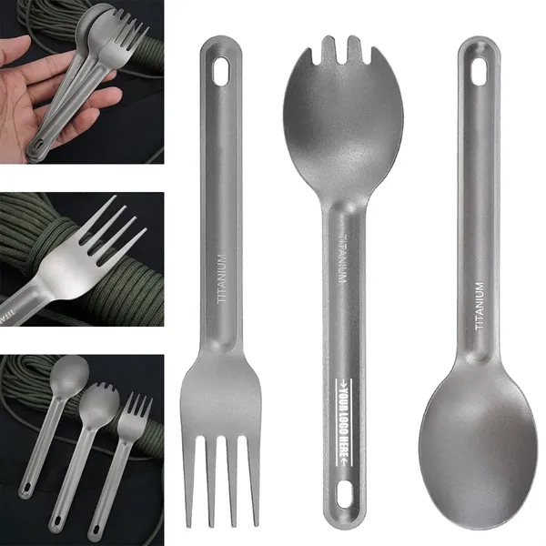 Lightweight Camping Titanium Spork Spoon - Lightweight Camping Titanium Spork Spoon - Image 0 of 2