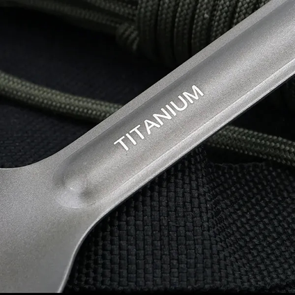 Lightweight Camping Titanium Spork Spoon - Lightweight Camping Titanium Spork Spoon - Image 1 of 2