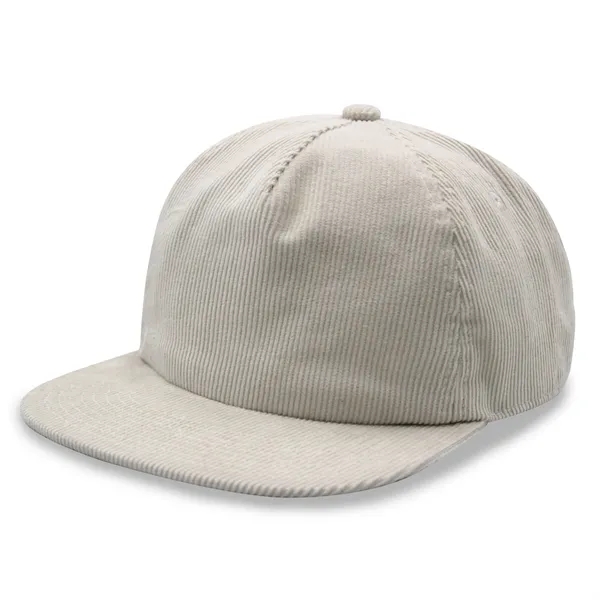 5 Panel Unstructed Corduroy Snapback Hat - 5 Panel Unstructed Corduroy Snapback Hat - Image 6 of 10