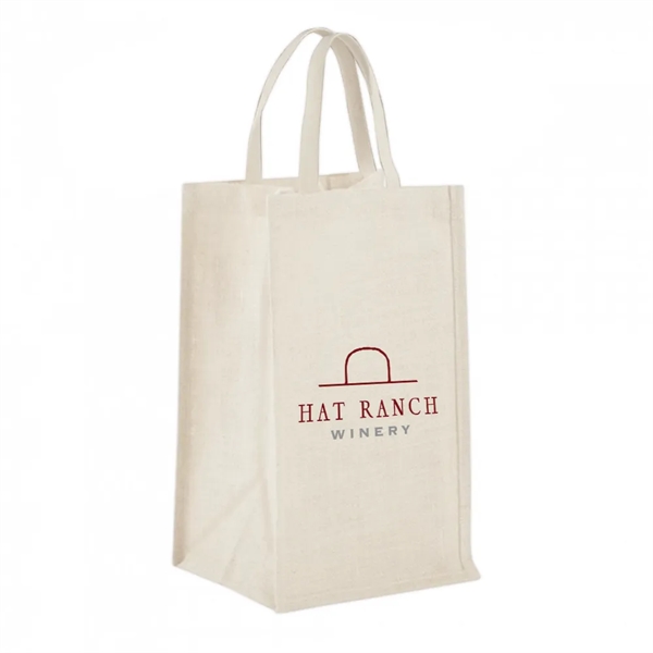 4-Bottle Heavy Cotton Canvas Tote - 4-Bottle Heavy Cotton Canvas Tote - Image 0 of 1