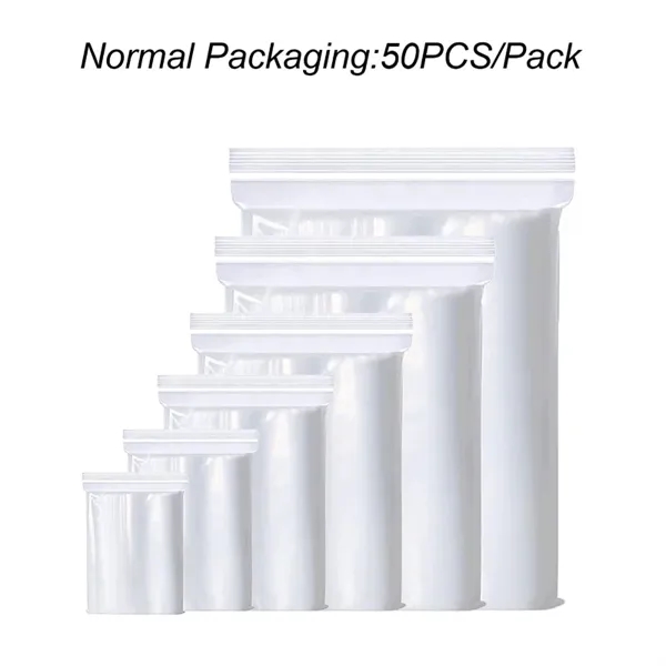 Mini Clear Reclosable Zipper Plastic Poly Bags Pack of 50 - Mini Clear Reclosable Zipper Plastic Poly Bags Pack of 50 - Image 6 of 6