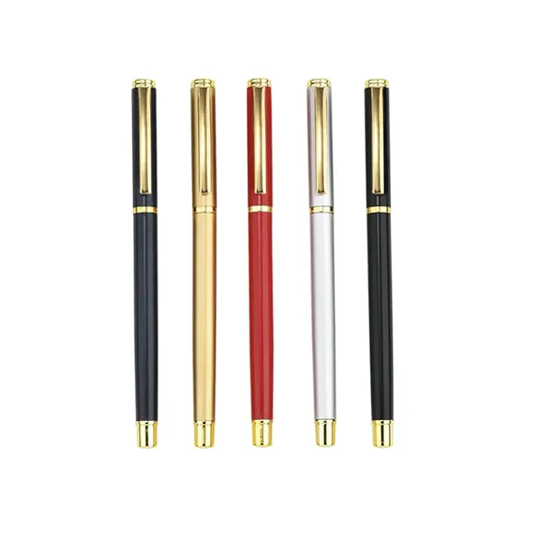 Black 0.5mm Gel Pen With Gold Metal Clip - Black 0.5mm Gel Pen With Gold Metal Clip - Image 0 of 2