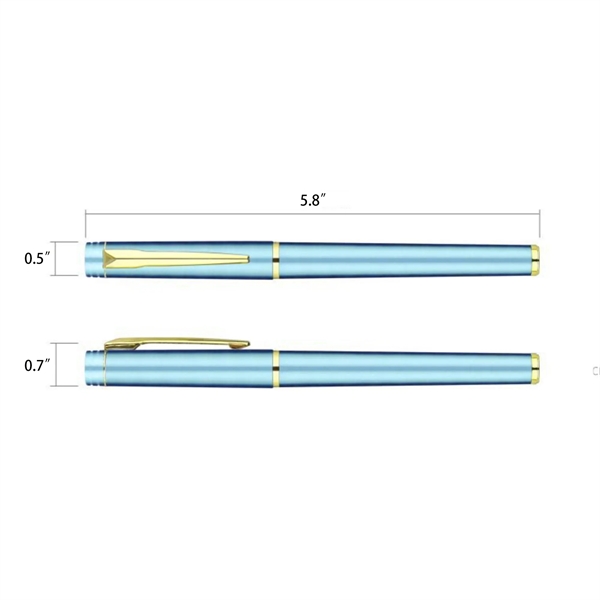 Black 0.5mm Gel Pen With Gold Metal Clip - Black 0.5mm Gel Pen With Gold Metal Clip - Image 1 of 2