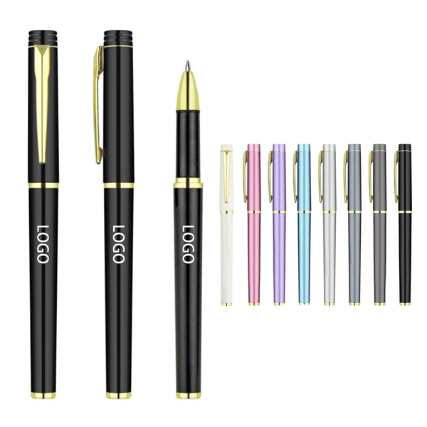 Black 0.5mm Gel Pen With Gold Metal Clip - Black 0.5mm Gel Pen With Gold Metal Clip - Image 2 of 2