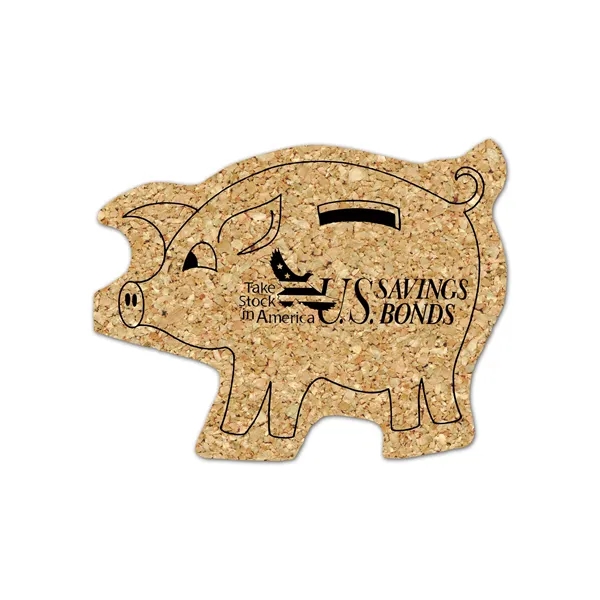 Piggy Bank Cork Coaster 5PG