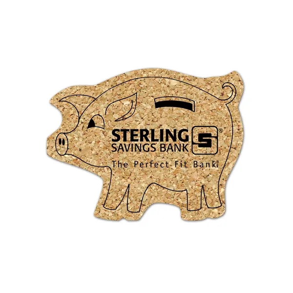 Piggy Bank Cork Coaster 6PG