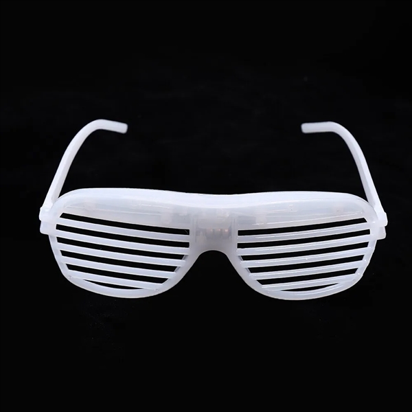 Flashing LED Light up Slotted Shutter Sunglasses - Flashing LED Light up Slotted Shutter Sunglasses - Image 2 of 2