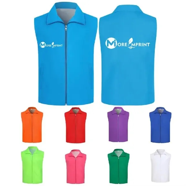 Custom Unisex Volunteer Activity Uniform Vest With Pockets - Custom Unisex Volunteer Activity Uniform Vest With Pockets - Image 0 of 4