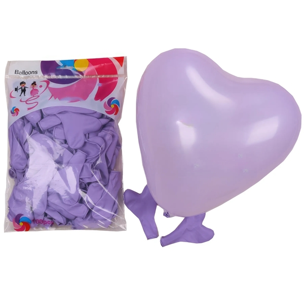 Wedding Party 10" Latex Heart Shape Balloon - 100pcs Set - Wedding Party 10" Latex Heart Shape Balloon - 100pcs Set - Image 1 of 1