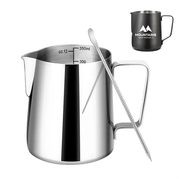 12oz Milk Frother Cup with Clear Scale - 12oz Milk Frother Cup with Clear Scale - Image 0 of 4