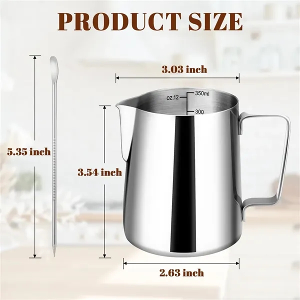 12oz Milk Frother Cup with Clear Scale - 12oz Milk Frother Cup with Clear Scale - Image 1 of 4