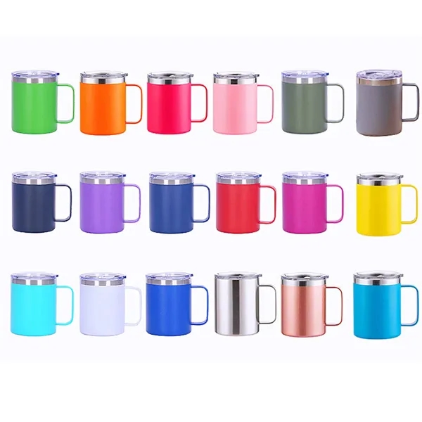 12oz Stainless Steel Insulated Coffee Mug with Handle - 12oz Stainless Steel Insulated Coffee Mug with Handle - Image 3 of 4