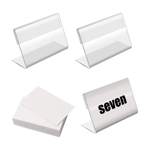 A6 L-Shaped Acrylic Transparent Signage Nameplates-Desk - A6 L-Shaped Acrylic Transparent Signage Nameplates-Desk - Image 1 of 2
