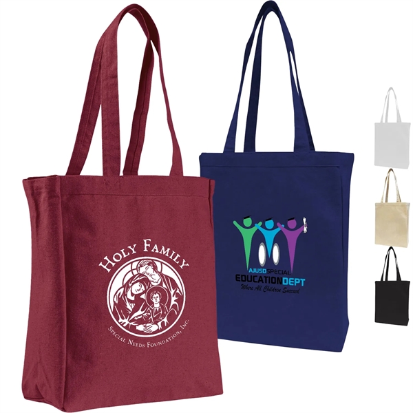 12 Oz Cotton Canvas Tote Bag USA Decorated (10" X 14" X 4") - 12 Oz Cotton Canvas Tote Bag USA Decorated (10" X 14" X 4") - Image 0 of 6