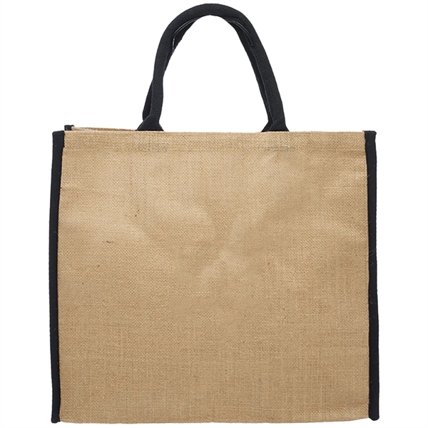 Laminated Eco-Friendly Jute Tote Bag - Laminated Eco-Friendly Jute Tote Bag - Image 3 of 5