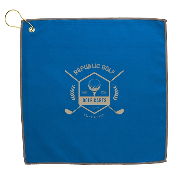 RPET Double Layer Golf Towel - RPET Double Layer Golf Towel - Image 4 of 7