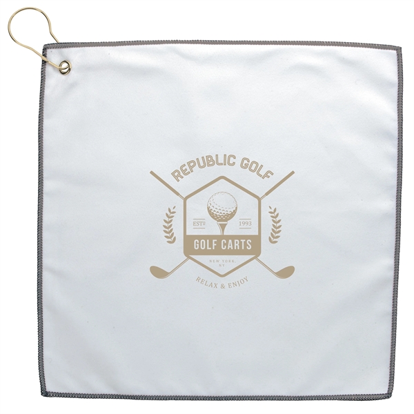 RPET Double Layer Golf Towel - RPET Double Layer Golf Towel - Image 6 of 7