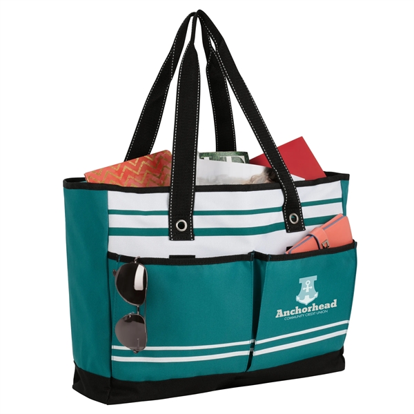 Two-Pocket Fashion Tote - Two-Pocket Fashion Tote - Image 11 of 11