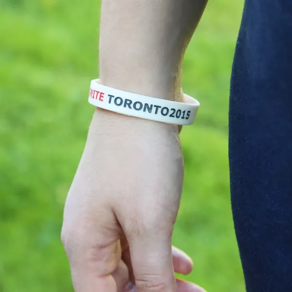 Debossed & Color Filled Silicone Bracelets - Debossed & Color Filled Silicone Bracelets - Image 3 of 11