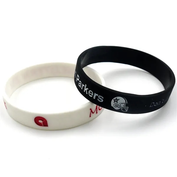 Debossed & Color Filled Silicone Bracelets - Debossed & Color Filled Silicone Bracelets - Image 5 of 11