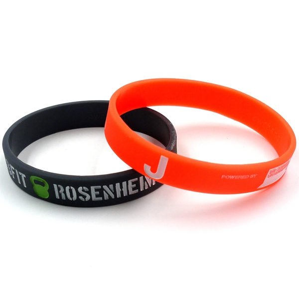 Debossed & Color Filled Silicone Bracelets - Debossed & Color Filled Silicone Bracelets - Image 8 of 11