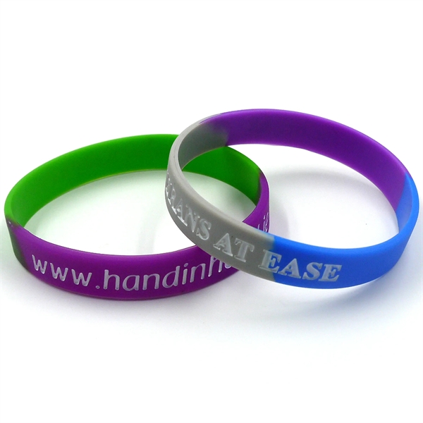 Debossed & Color Filled Silicone Bracelets - Debossed & Color Filled Silicone Bracelets - Image 9 of 11