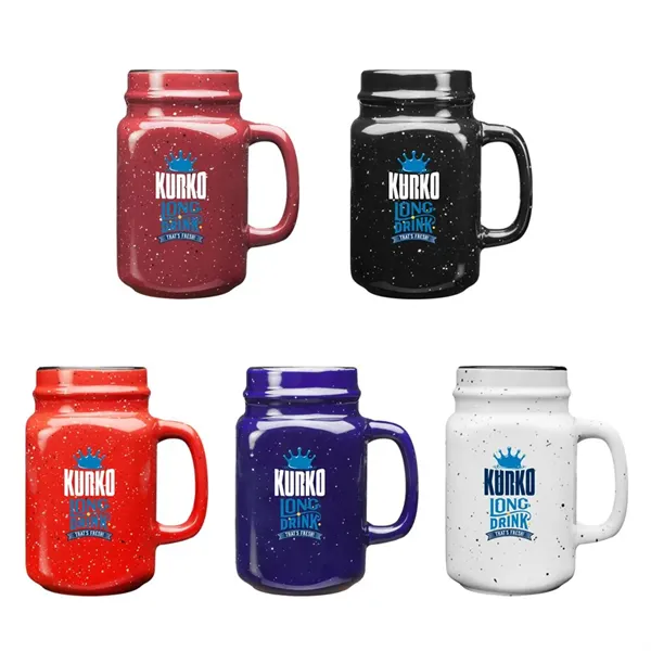 Speckled 16 oz. Savannah Ceramic Mason Jar - Speckled 16 oz. Savannah Ceramic Mason Jar - Image 0 of 5