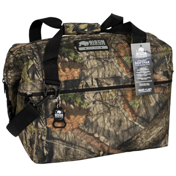 Mossy Oak® 24-Can Bison® USA-Made SoftPak Cooler Bag - Mossy Oak® 24-Can Bison® USA-Made SoftPak Cooler Bag - Image 1 of 1