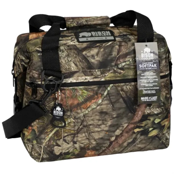 Mossy Oak® 12-Can Bison® USA-Made SoftPak Cooler Bag - Mossy Oak® 12-Can Bison® USA-Made SoftPak Cooler Bag - Image 1 of 1