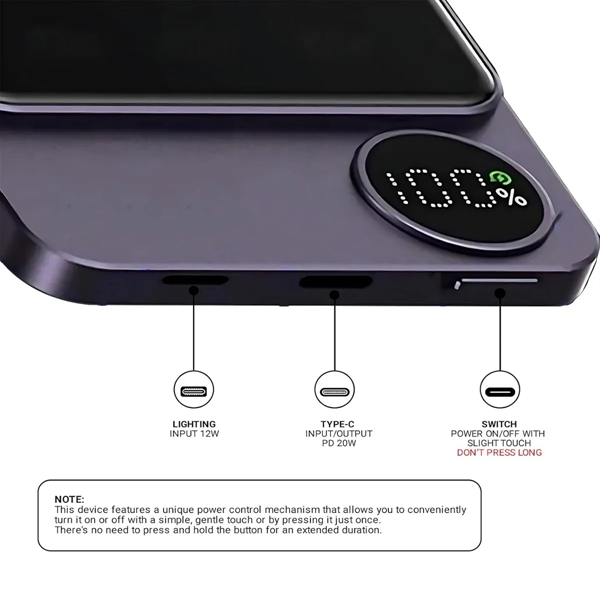 10000mAh Fast Magnetic Wireless Power Bank - 10000mAh Fast Magnetic Wireless Power Bank - Image 2 of 2