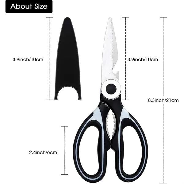 Heavy Duty Stainless Steel Kitchen Scissors - Heavy Duty Stainless Steel Kitchen Scissors - Image 2 of 6