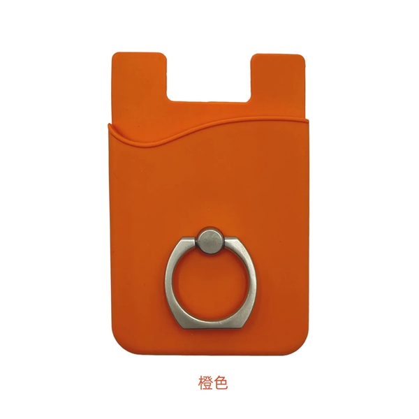 Silicone Phone Wallet With Ring Holder - Silicone Phone Wallet With Ring Holder - Image 4 of 20