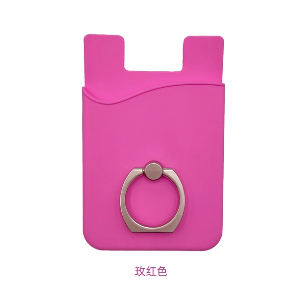 Silicone Phone Wallet With Ring Holder - Silicone Phone Wallet With Ring Holder - Image 6 of 20