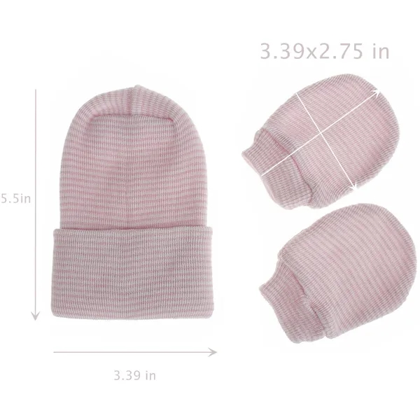 1 Set Of Cotton Baby Hat And Glove - 1 Set Of Cotton Baby Hat And Glove - Image 3 of 3