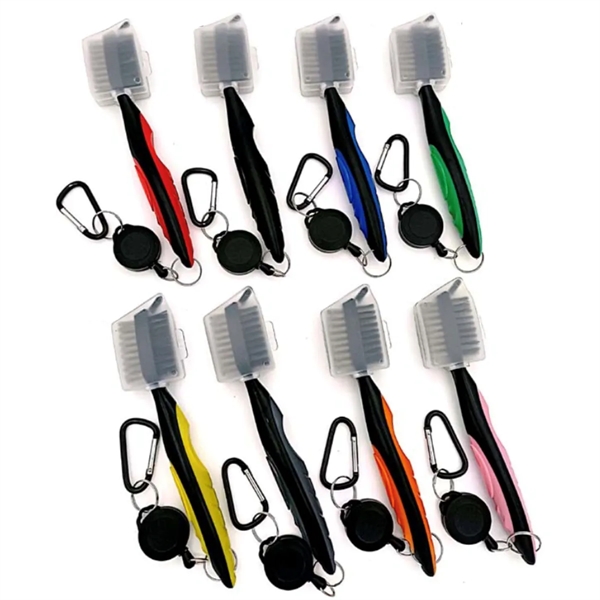 Golf Club Brush With Retractable Zip-Line - Golf Club Brush With Retractable Zip-Line - Image 1 of 3