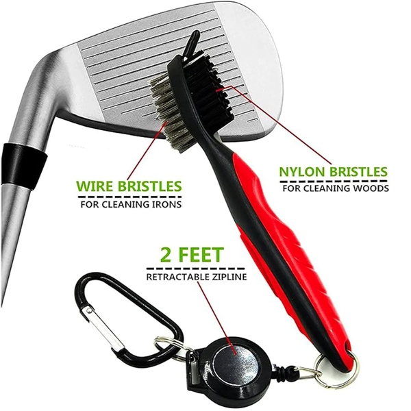 Golf Club Brush With Retractable Zip-Line - Golf Club Brush With Retractable Zip-Line - Image 2 of 3