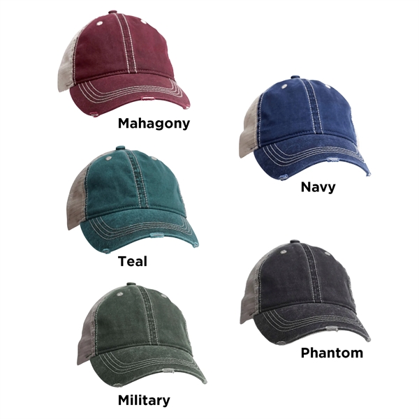 ACE USA Distressed Pigment Trucker Cap - ACE USA Distressed Pigment Trucker Cap - Image 1 of 5