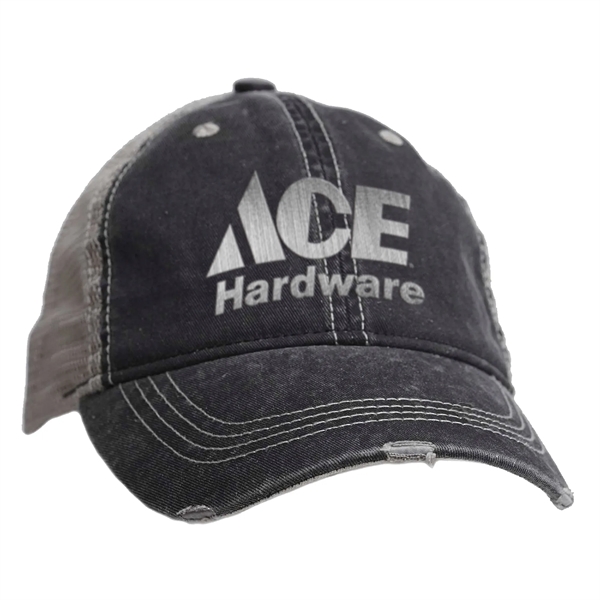 ACE USA Distressed Pigment Trucker Cap - ACE USA Distressed Pigment Trucker Cap - Image 4 of 5