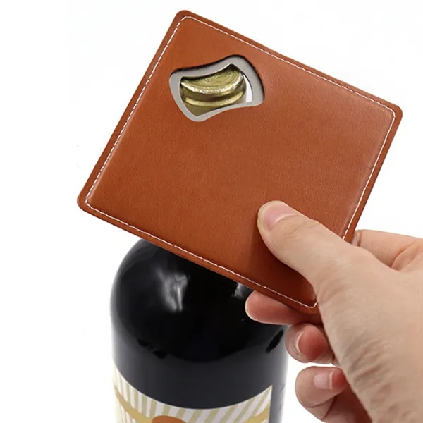 Square Leathers Beer Bottle Opener - Square Leathers Beer Bottle Opener - Image 2 of 4