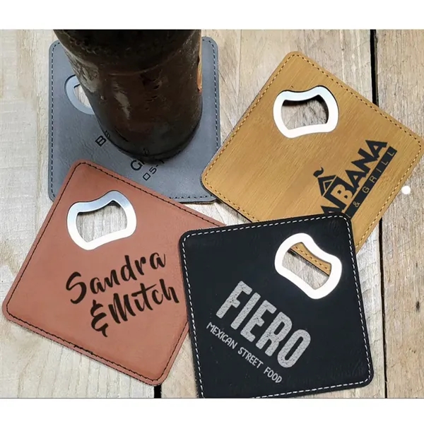 Square Leathers Beer Bottle Opener - Square Leathers Beer Bottle Opener - Image 3 of 4