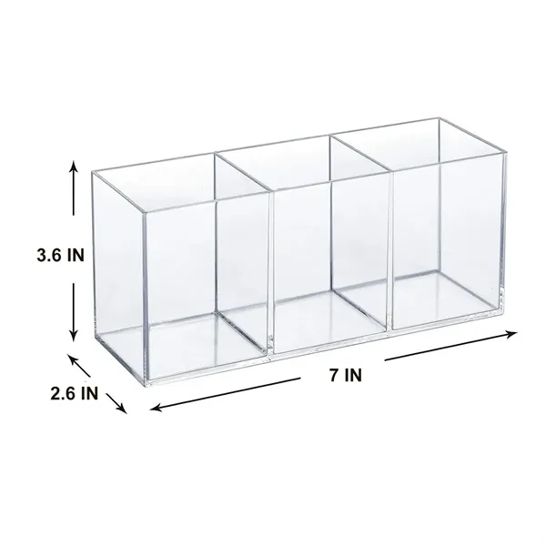 3 Compartments Acrylic Organizer - 3 Compartments Acrylic Organizer - Image 1 of 5