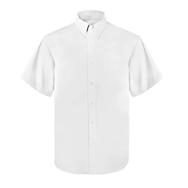 Men's Woven Short Sleeve Twill Button Down Dress Shirt - Men's Woven Short Sleeve Twill Button Down Dress Shirt - Image 1 of 7