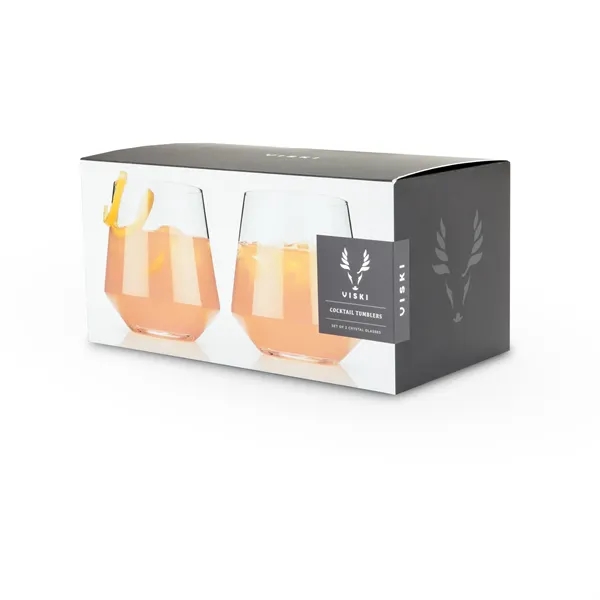 Viski® Raye Angled Crystal Cocktail Tumbler - Viski® Raye Angled Crystal Cocktail Tumbler - Image 1 of 9