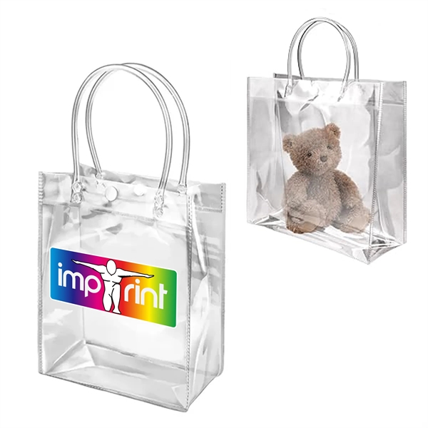 Custom Clear PVC Gift Tote Bags With Handles - Custom Clear PVC Gift Tote Bags With Handles - Image 4 of 4