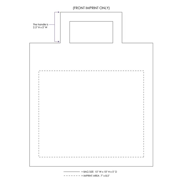 White Flat Handle Bag With One Color Printing - White Flat Handle Bag With One Color Printing - Image 2 of 16