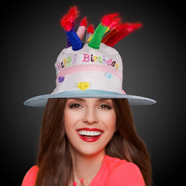 Birthday Cake and Candles LED Hat - Birthday Cake and Candles LED Hat - Image 0 of 1
