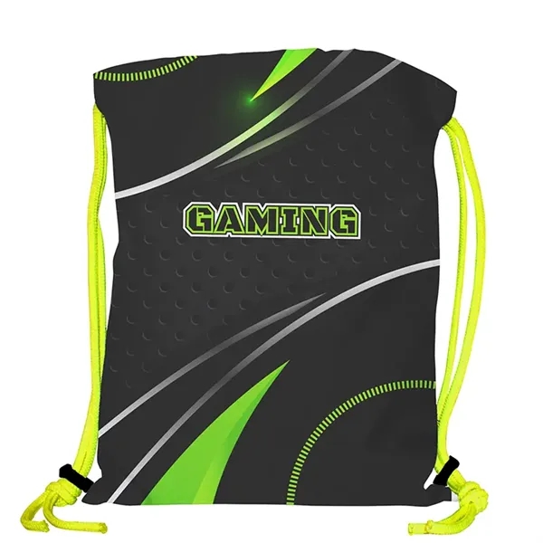 Super Double Sided Sublimated Drawstring Backpack - Super Double Sided Sublimated Drawstring Backpack - Image 8 of 23