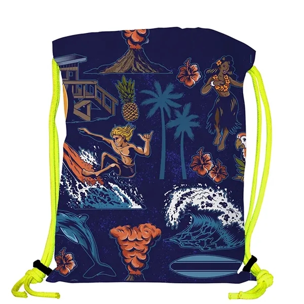 Super Double Sided Sublimated Drawstring Backpack - Super Double Sided Sublimated Drawstring Backpack - Image 10 of 23
