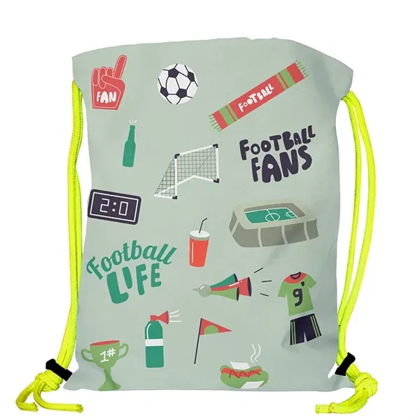 Super Double Sided Sublimated Drawstring Backpack - Super Double Sided Sublimated Drawstring Backpack - Image 14 of 23