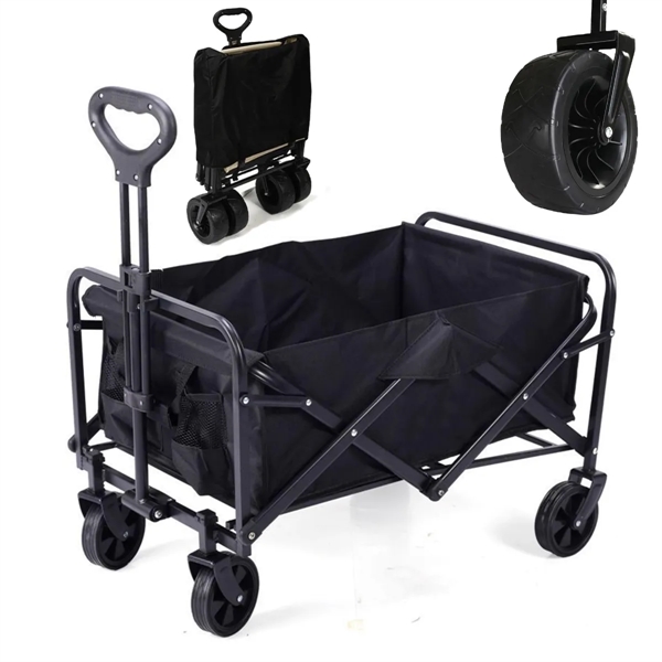 Folding Camping Trolley Shopping Wagon Hand Cart - Folding Camping Trolley Shopping Wagon Hand Cart - Image 2 of 9